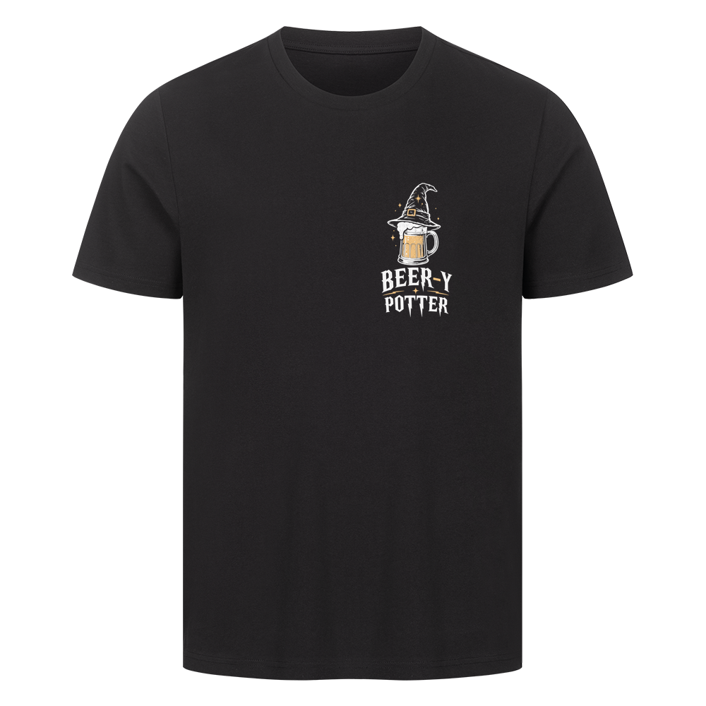 Beer-Y-Potter- Premium Streetware T-Shirt – Motivdruck in Schwarz