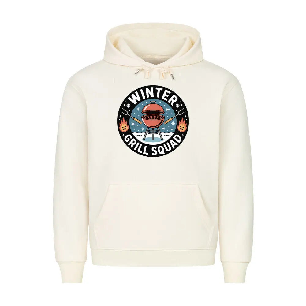 Winter Grill Squad – Premium Hoodie – Motivdruck in Beige