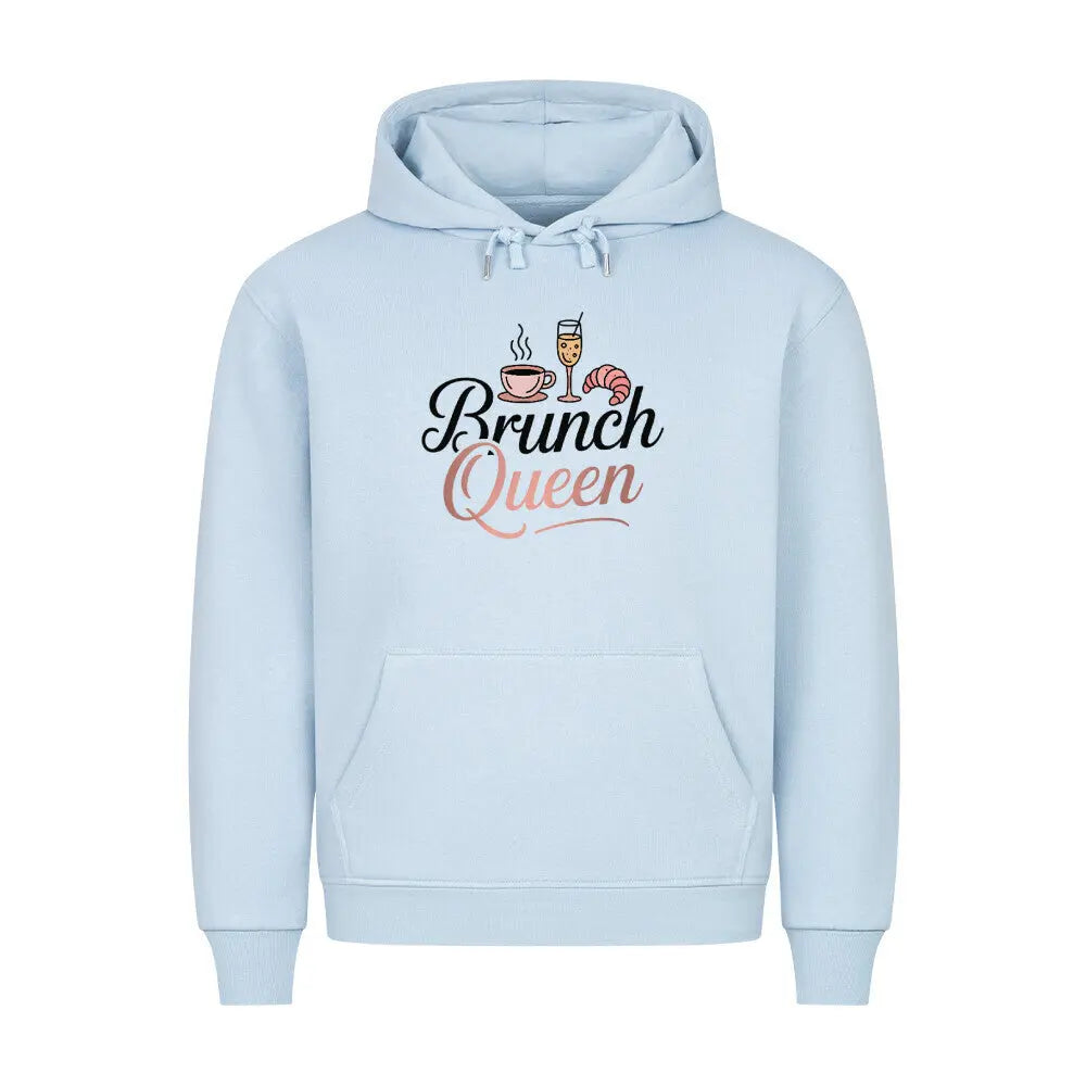 Brunch Queen - Premium Hoodie – Motivdruck in Babyblau