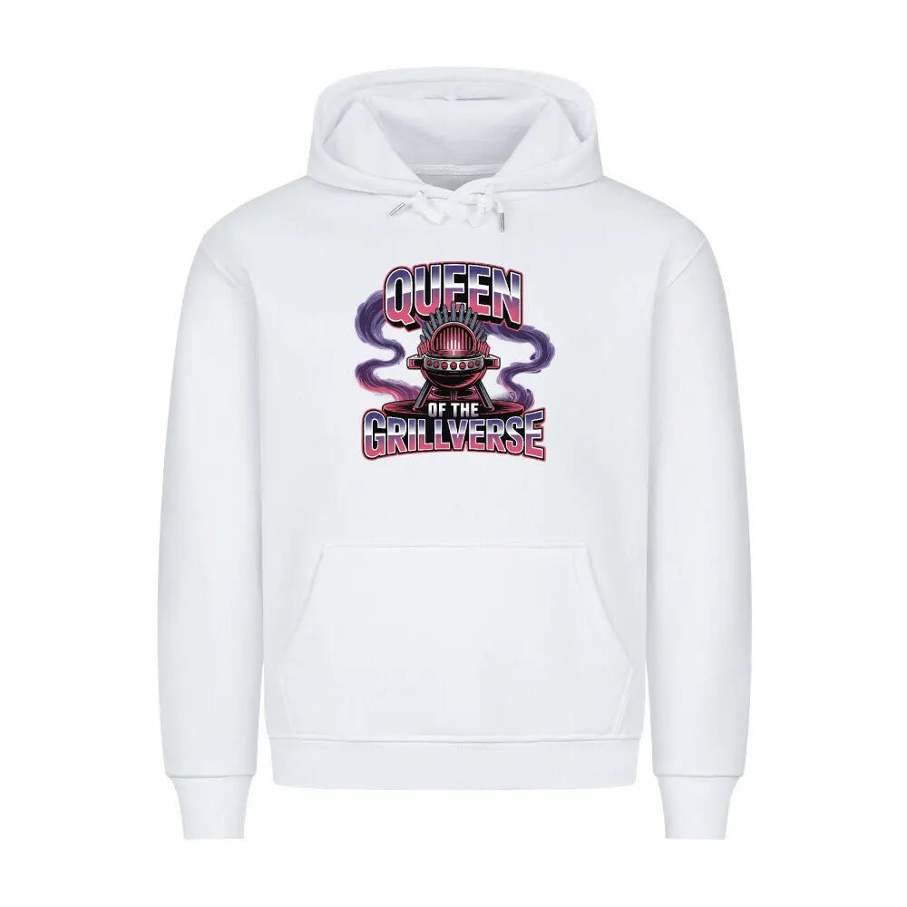 Queen of the Grillverse – Premium Hoodie – Motivdruck in Weiß