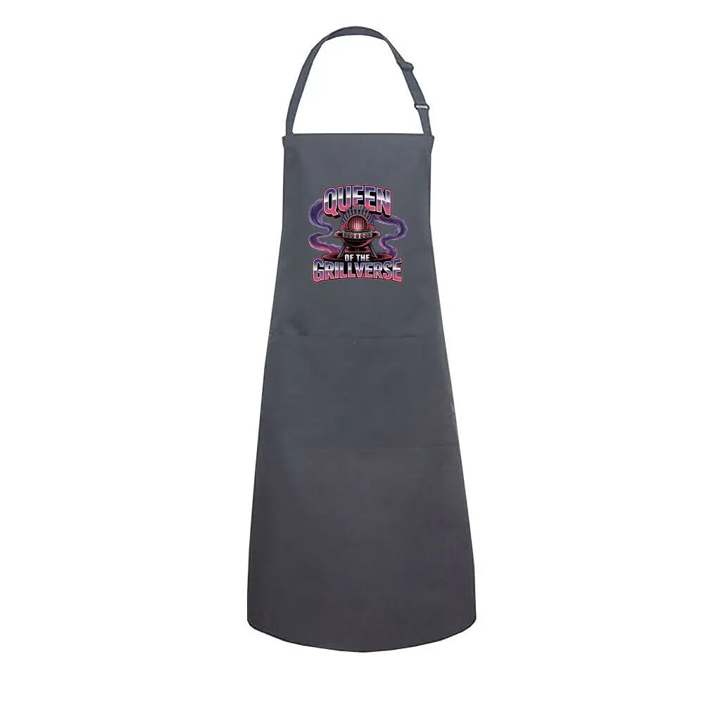 Queen of the Grillverse – Grillschürze – Motivdruck in Anthrazit