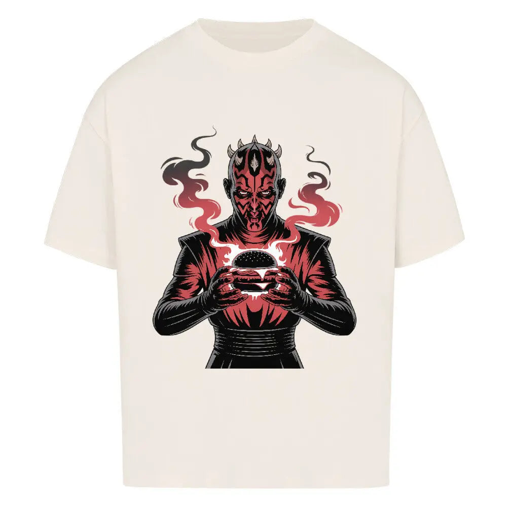 Darth Maul – The Dark Side of the Grill – Oversized Shirt – Motivdruck in Natural Raw
