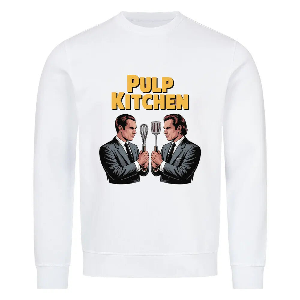 Pulp Kitchen – Premium Organic Sweatshirt – Motivdruck in Weiß