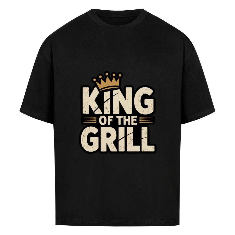 KING OF THE GRILL – Oversized Shirt – Motivdruck in Schwarz