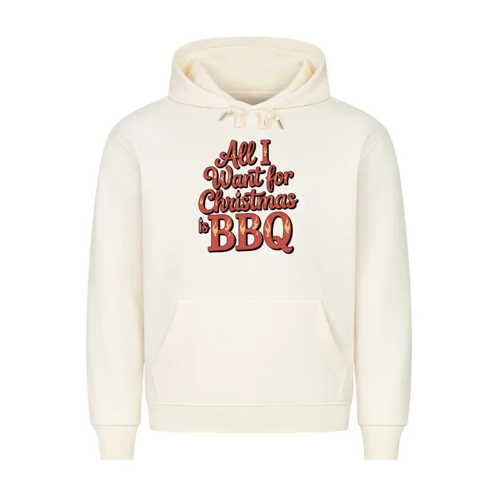 All I Want for Christmas is BBQ – Premium Hoodie – Motivdruck in Beige