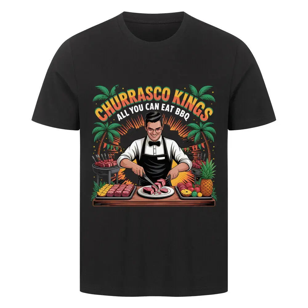 Churrasco Kings T-Shirt – All You Can Eat BBQ | Brasilianisches Rodízio Design – Motivdruck in Schwarz