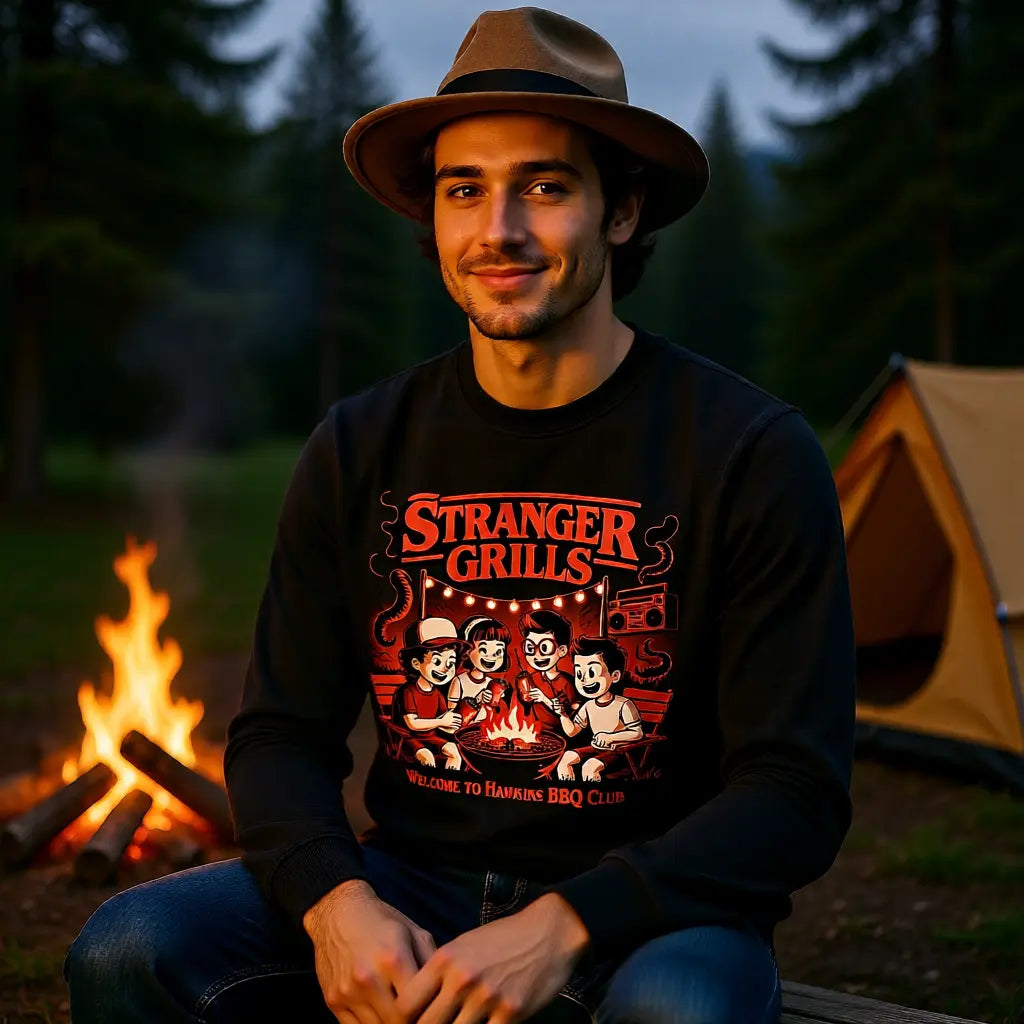 STRANGER GRILLS – Premium Organic Sweatshirt – Meatware Produktfoto