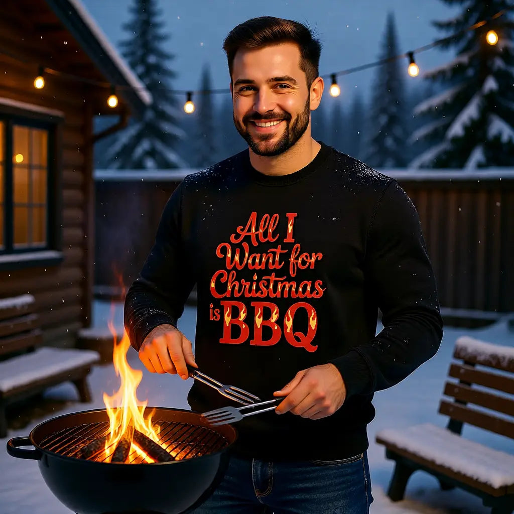 All I Want for Christmas is BBQ – Premium Sweatshirt – Meatware Produktfoto