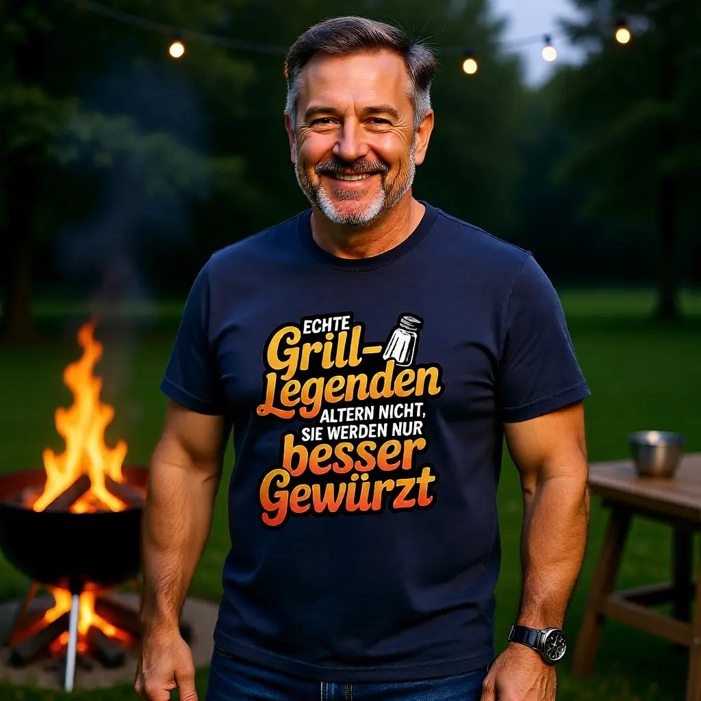 Echte Grill-Legenden – Premium T-Shirt – Meatware Produktfoto