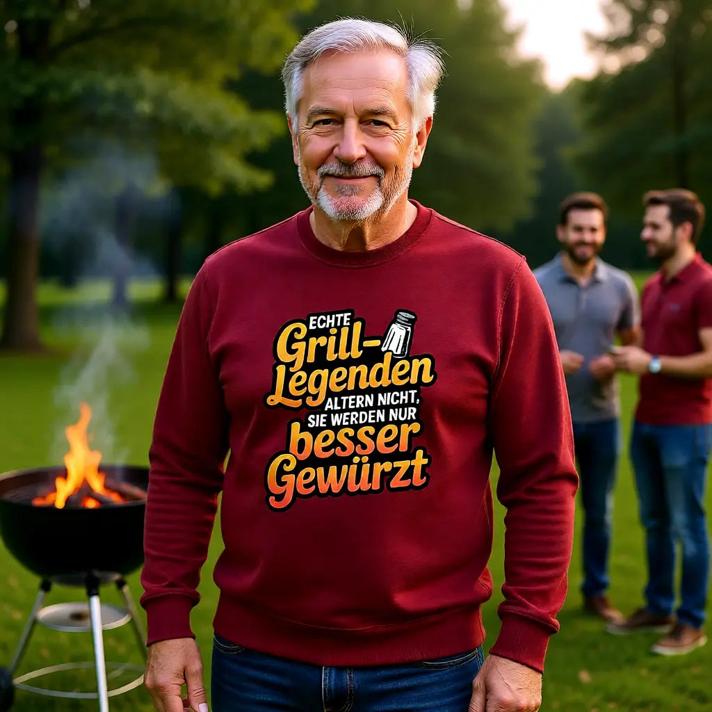Echte Grill-Legenden – Premium Sweatshirt – Meatware Produktfoto
