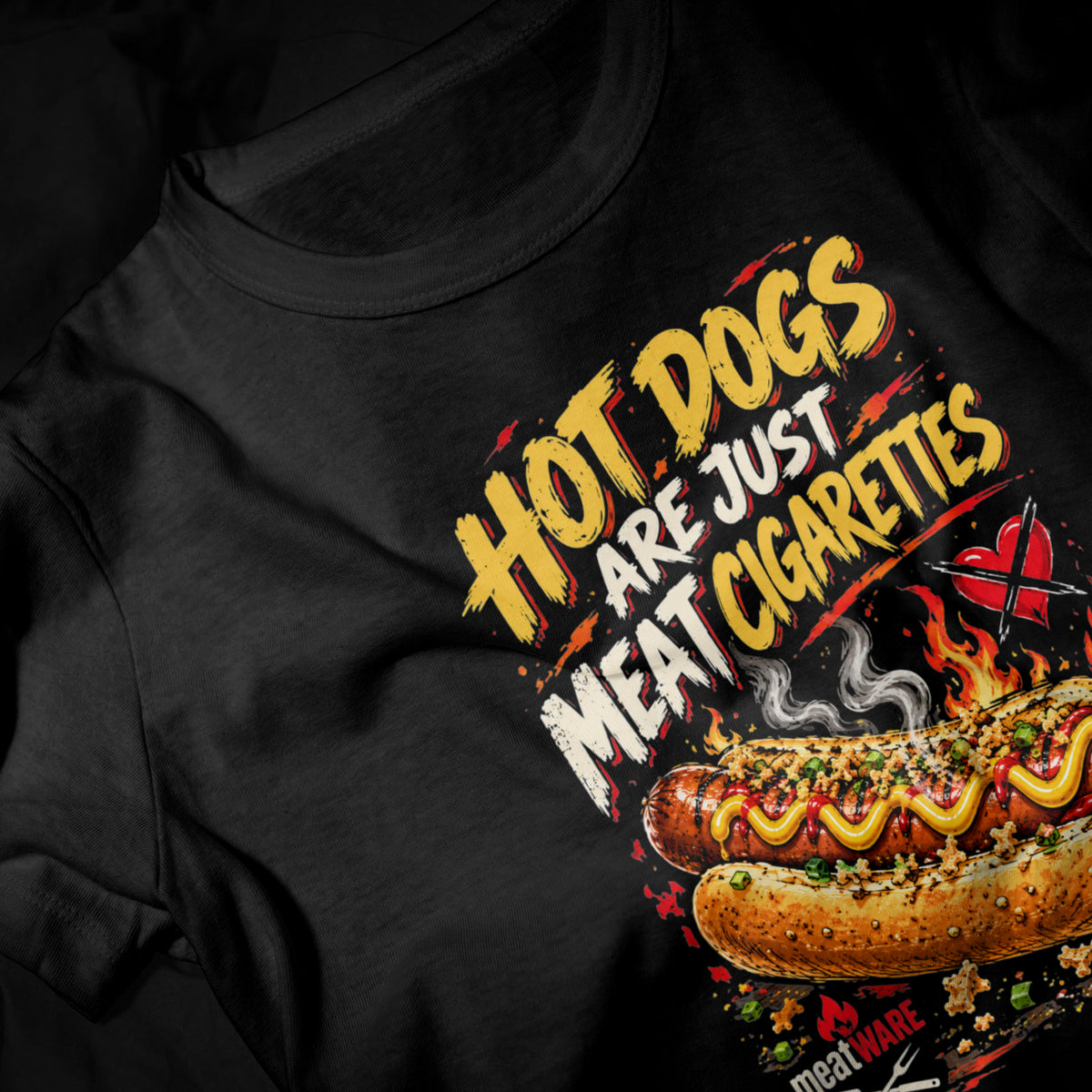 Hot Dogs Are Just Meat Cigarettes – Lustiges BBQ Fast Food T-Shirt