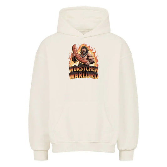 WÜRSTCHEN WARLORD – OVERSIZED HOODIE – Motivdruck in Natural Raw