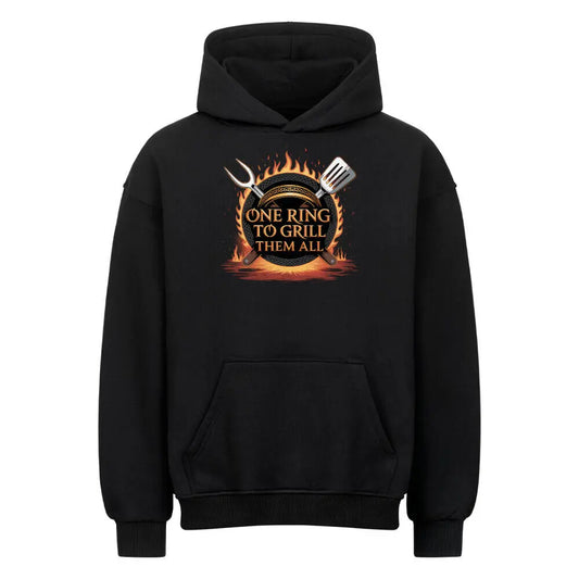 One Ring to Grill Them All – der Hoodie für Grill-Legenden – Motivdruck in Schwarz