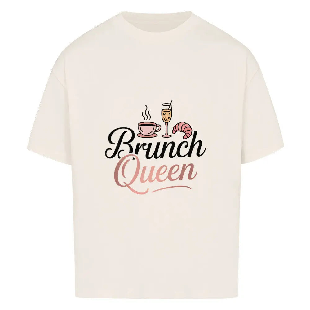 Brunch Queen - Oversized Shirt – Motivdruck in Natural Raw