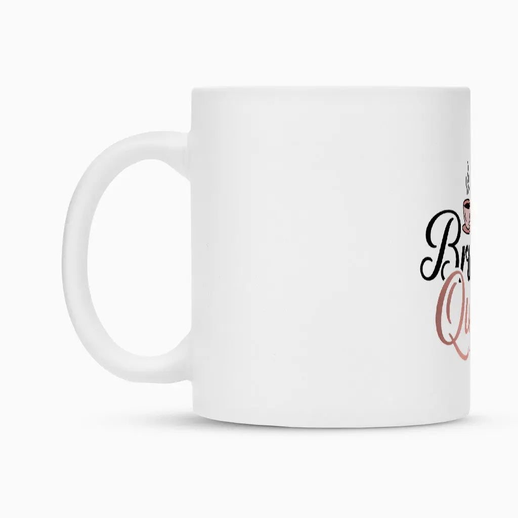 Brunch Queen - Keramiktasse – Motivdruck in Weiß, weitere Ansicht