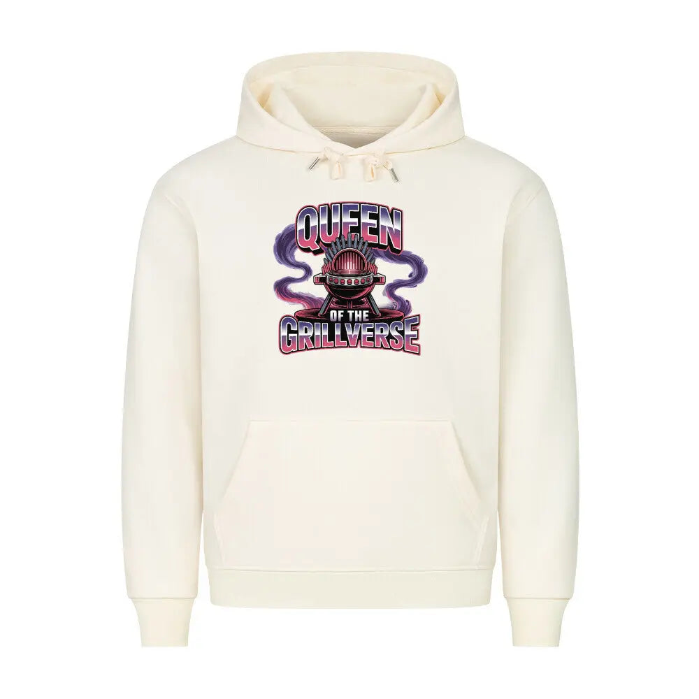 Queen of the Grillverse – Premium Hoodie – Motivdruck in Beige