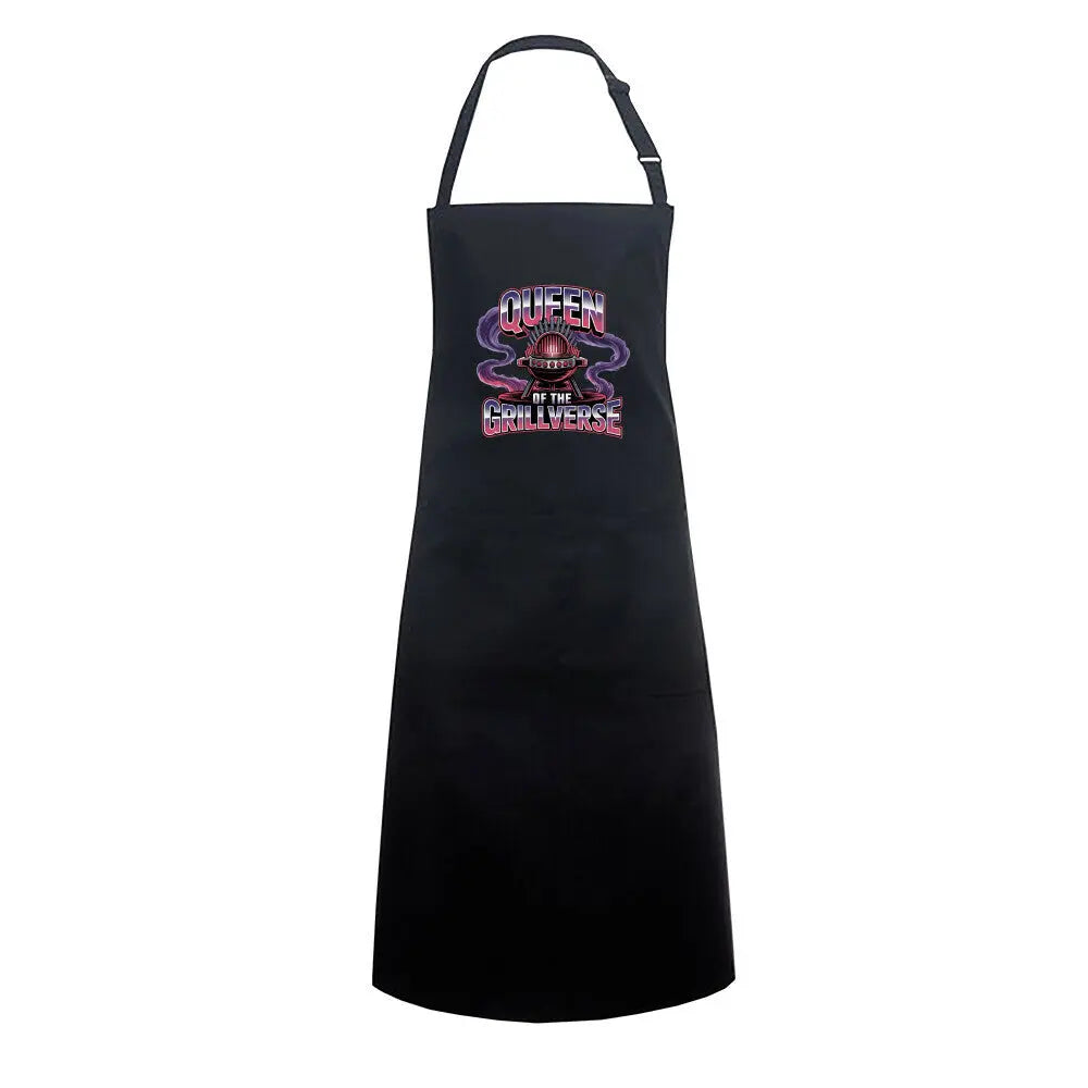 Queen of the Grillverse – Grillschürze – Motivdruck in Schwarz