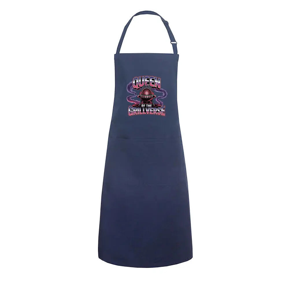 Queen of the Grillverse – Grillschürze – Motivdruck in Navy