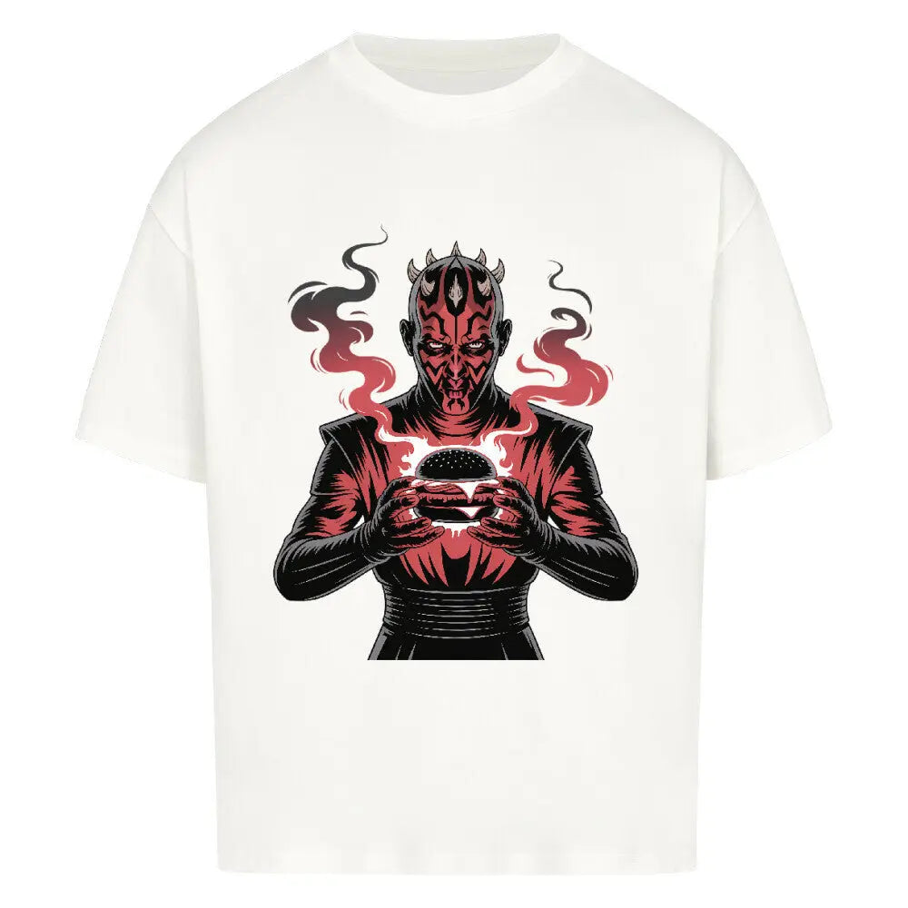 Darth Maul – The Dark Side of the Grill – Oversized Shirt – Motivdruck in Weiß
