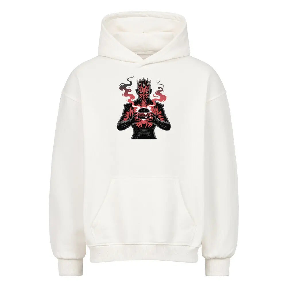 Darth Maul – The Dark Side of the Grill – Oversized Hoodie – Motivdruck in Weiß