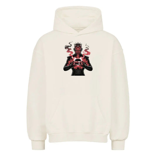 Darth Maul – The Dark Side of the Grill – Oversized Hoodie – Motivdruck in Natural Raw