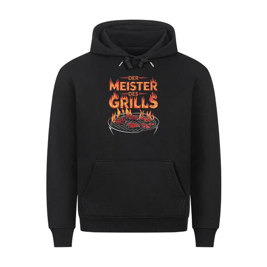 Meister des Grills – Premium Hoodie – Motivdruck in Schwarz