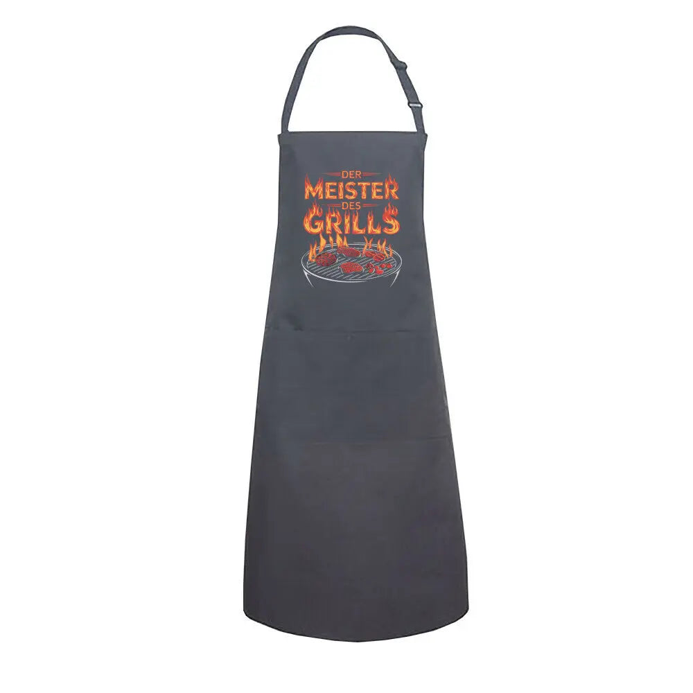 Meister des Grills – Grillschürze für wahre BBQ-Könige – Motivdruck in Anthrazit