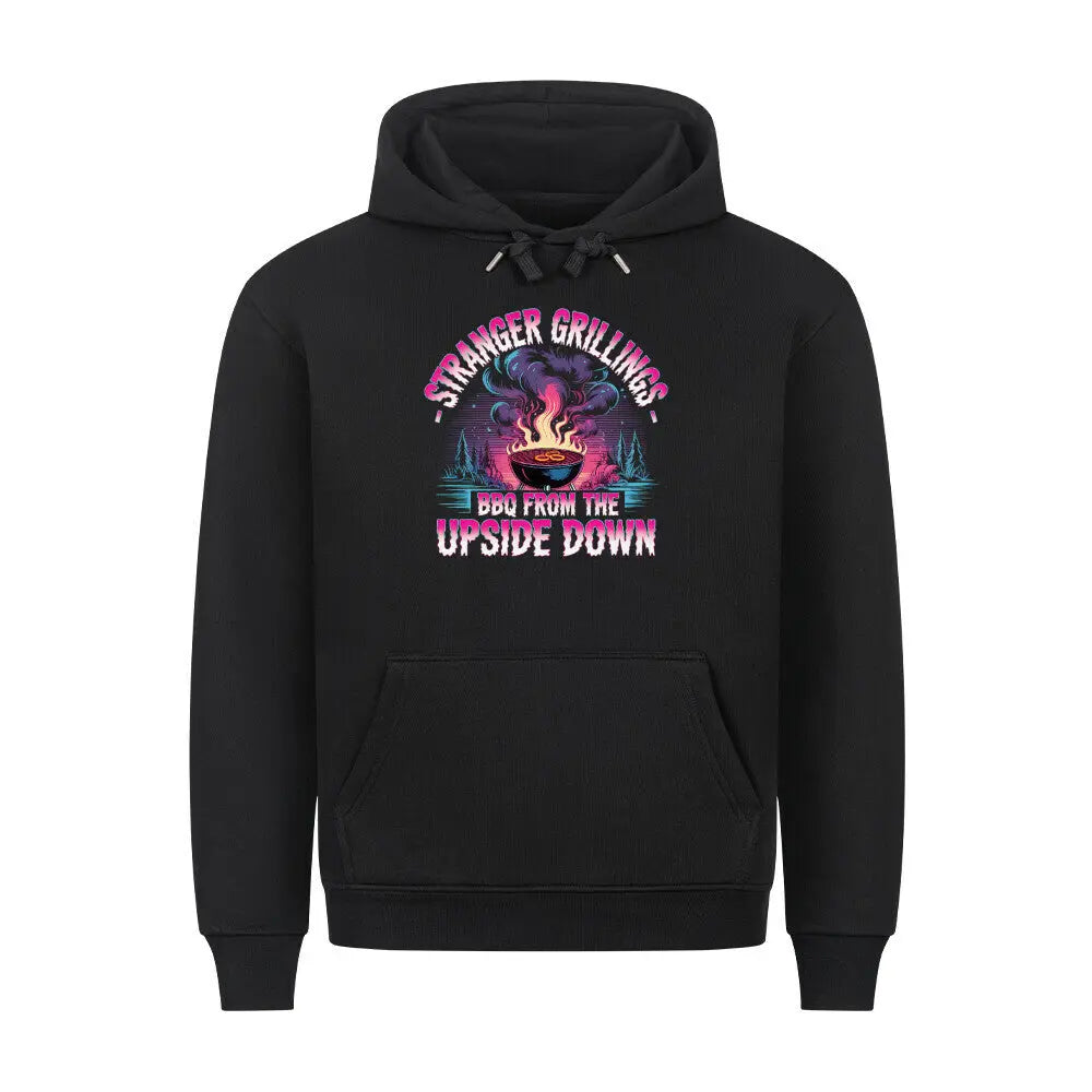 Stranger Grillings – Premium Hoodie – Motivdruck in Schwarz