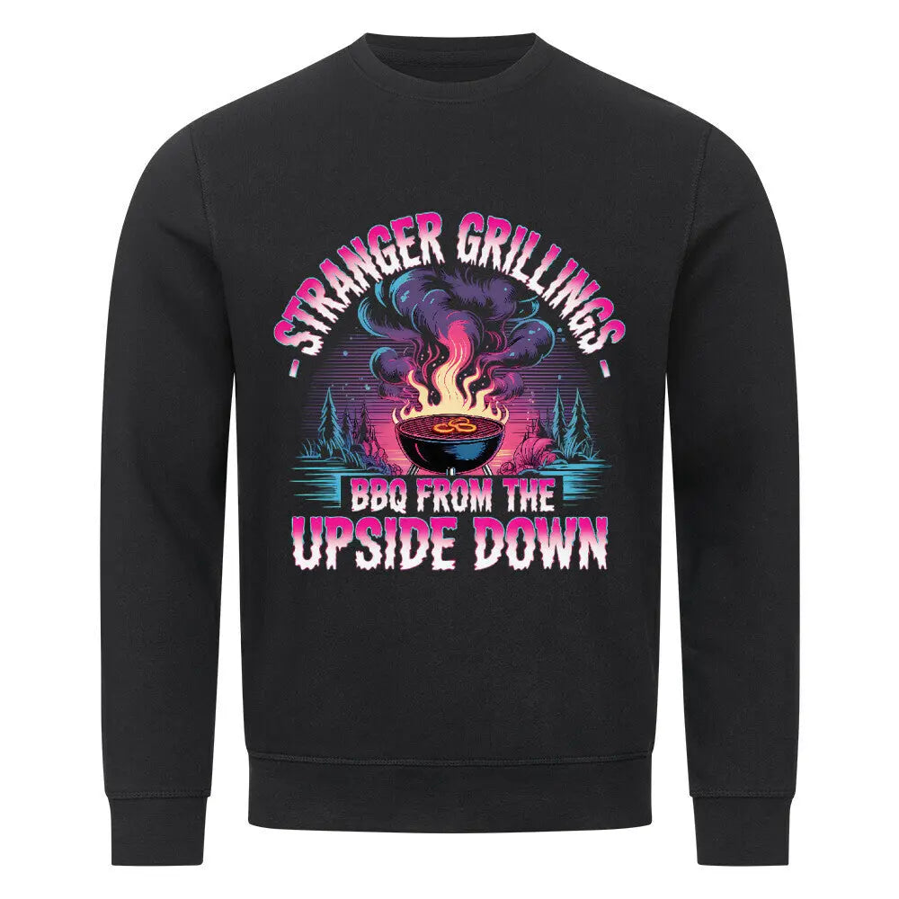 Stranger Grillings – Organic Sweatshirt – Motivdruck in Schwarz