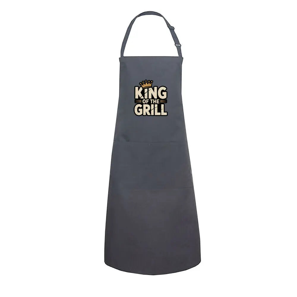 KING OF THE GRILL – Grillschürze – Motivdruck in Anthrazit