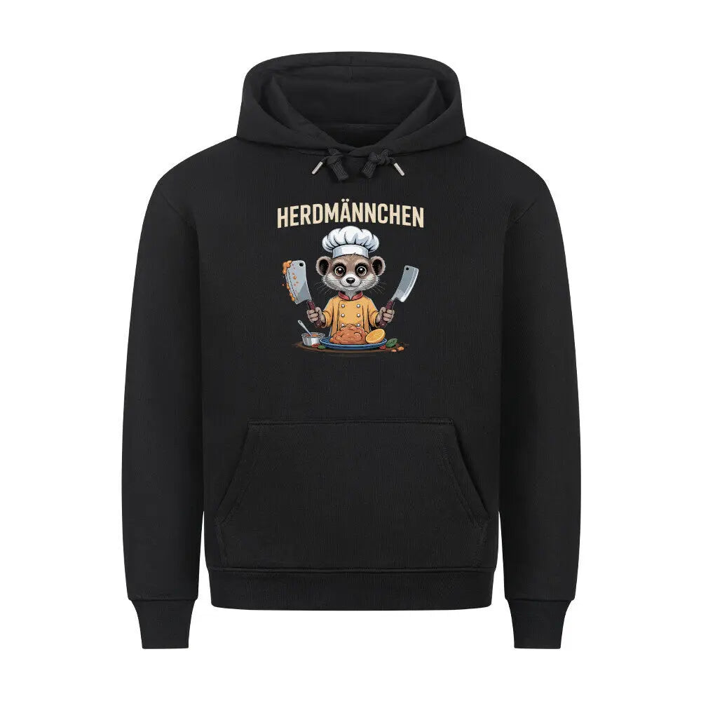 Herdmännchen – Premium Hoodie – Motivdruck in Schwarz