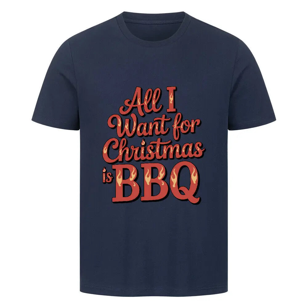 All I Want for Christmas is BBQ – Premium T-Shirt – Motivdruck in French Navy