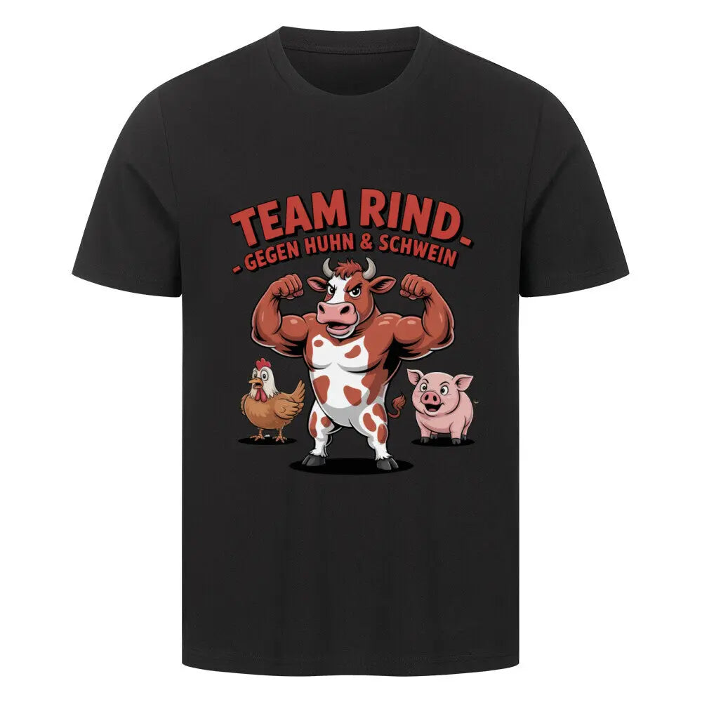 Team Rind – Premium T-Shirt – Motivdruck in Schwarz