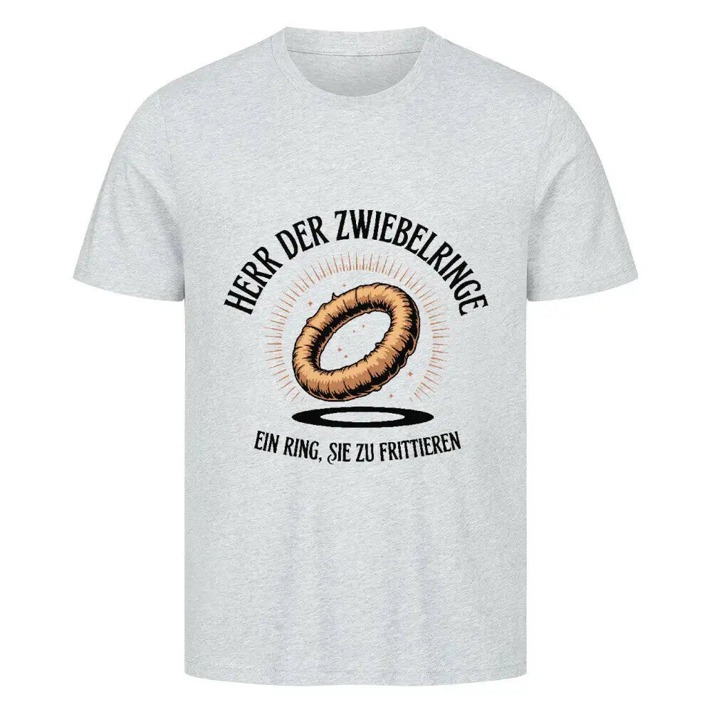 Herr der Zwiebelringe Shirt – Das ultimative Nerd-BBQ Design – Motivdruck in Heather Grey
