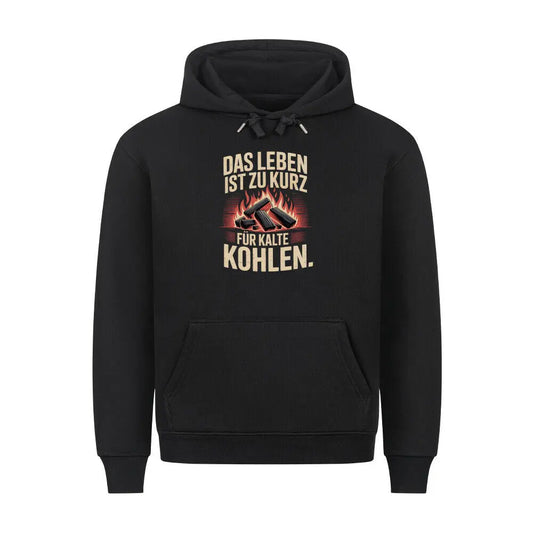 Kalte Kohlen – Premium Hoodie – Motivdruck in Schwarz