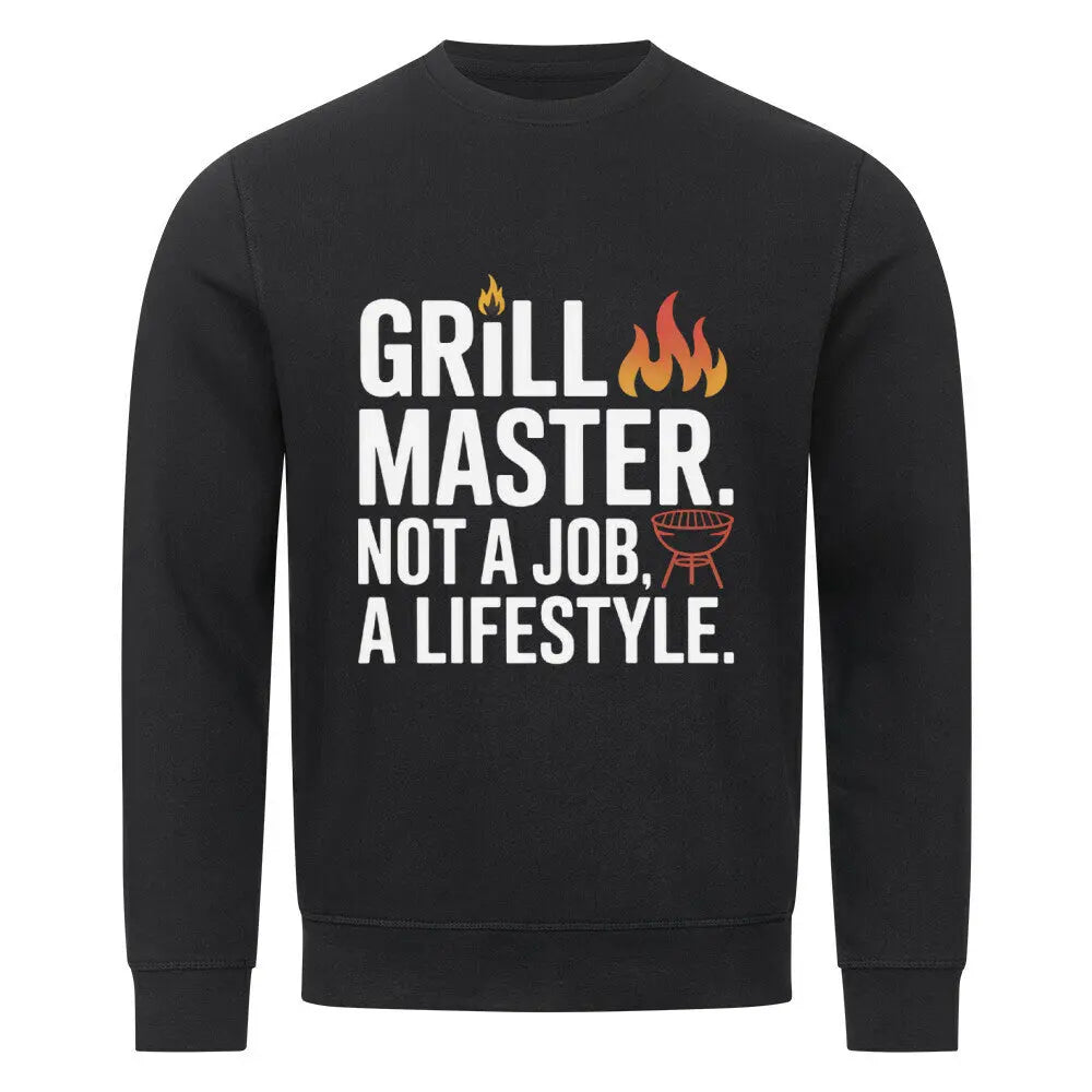 Grill Master. Not a Job. A Lifestyle. – Premium Sweatshirt – Motivdruck in Schwarz