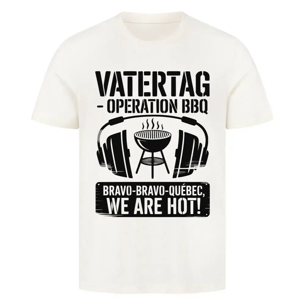 Vatertag T-Shirt Operation BBQ – Lustiges Grill Geschenk für Papa | Meatware – Motivdruck in Natural Raw