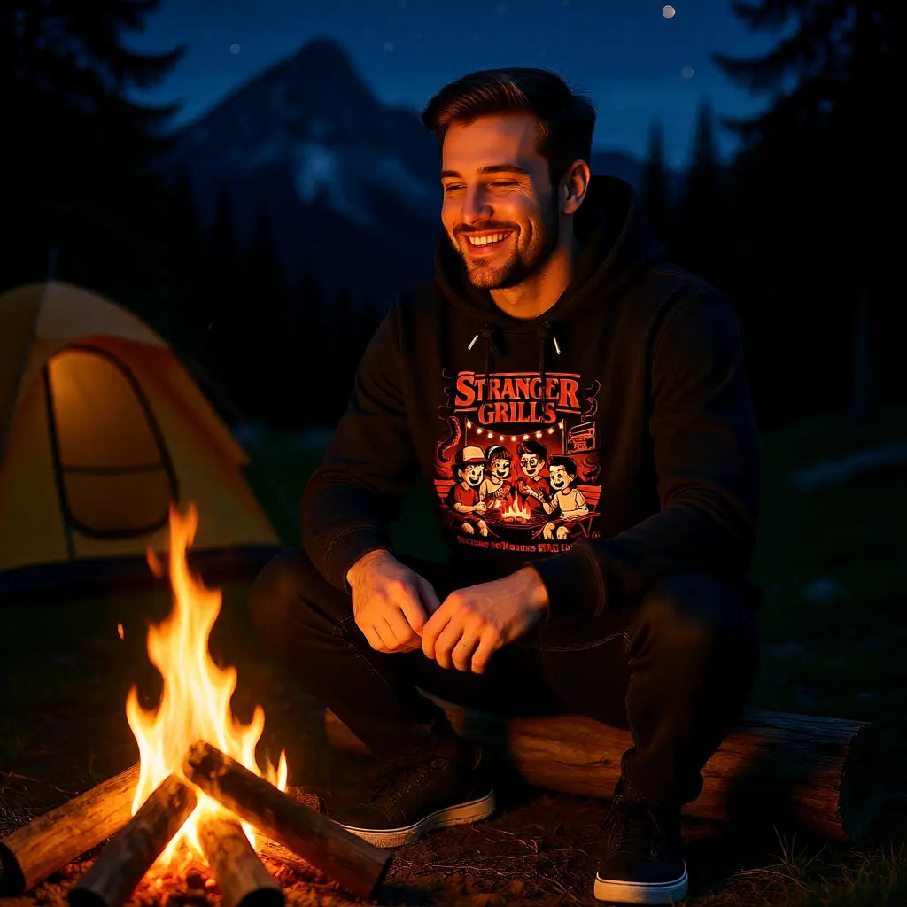 STRANGER GRILLS – Premium Hoodie – Meatware Produktfoto