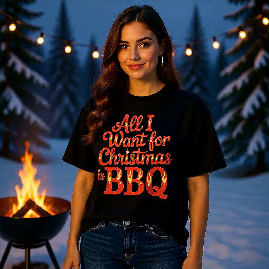 All I Want for Christmas is BBQ – Oversized Shirt – Meatware Produktfoto
