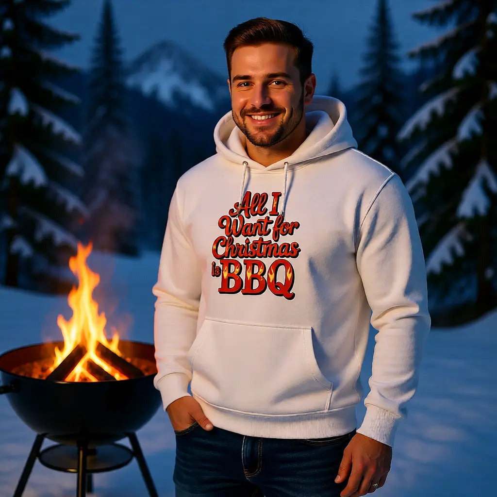 All I Want for Christmas is BBQ – Premium Hoodie – Meatware Produktfoto