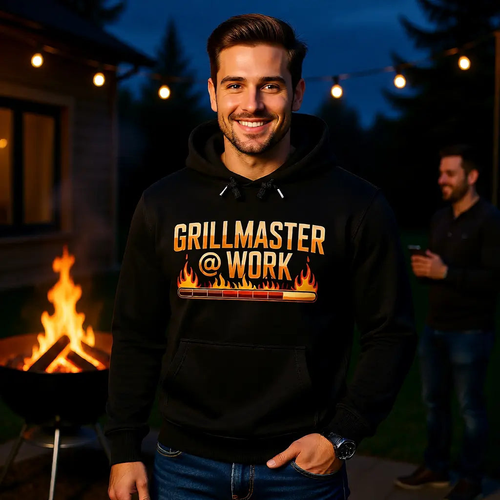Grillmaster @ Work – Premium Hoodie – Meatware Produktfoto