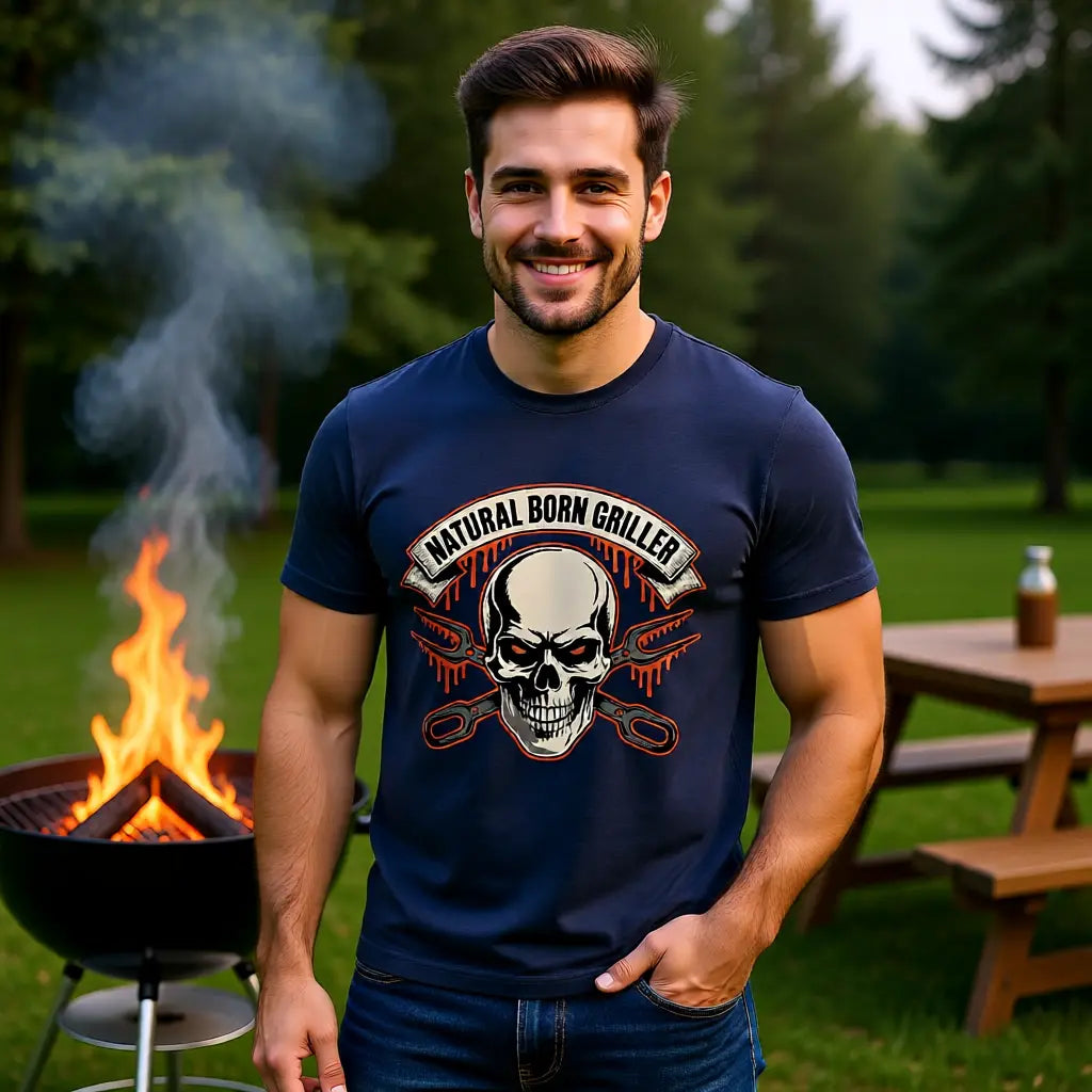 Natural Born Griller – Premium T-Shirt – Meatware Produktfoto