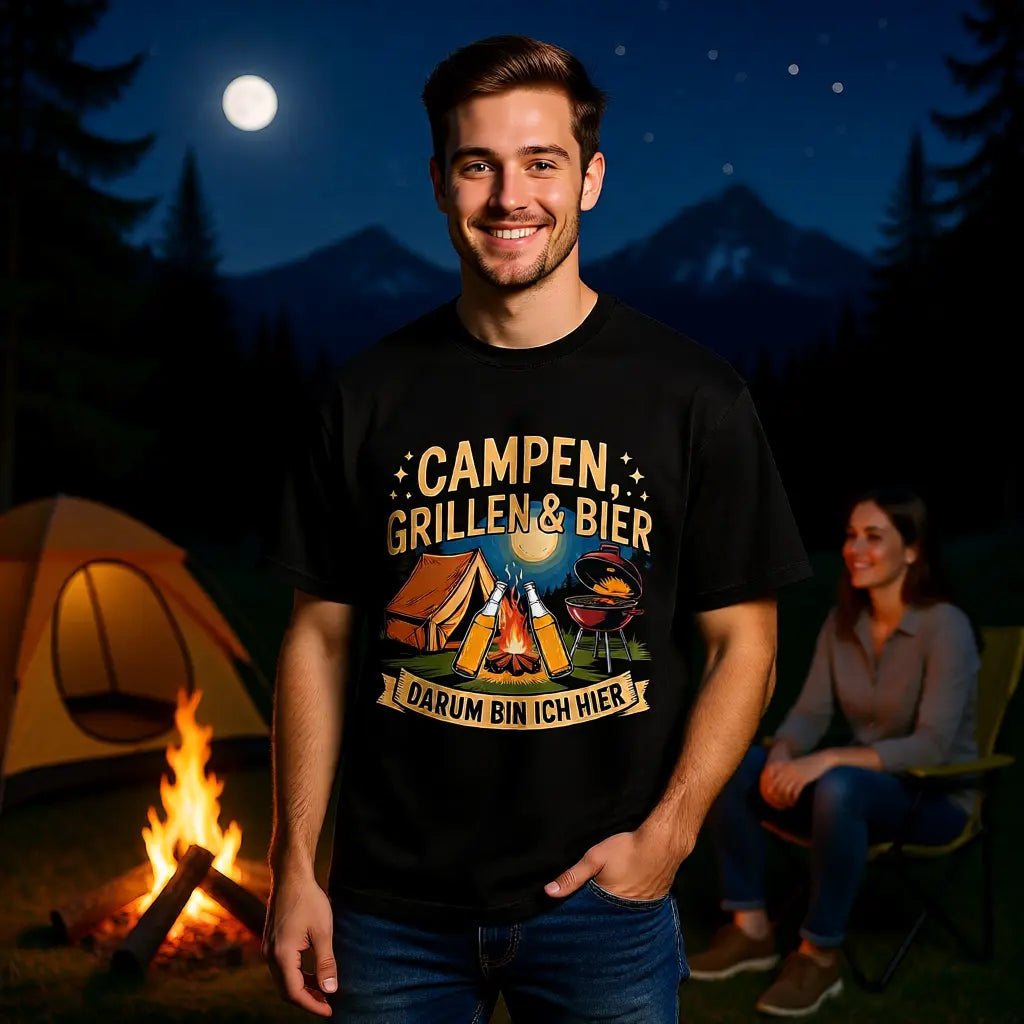 Campen, Grillen & Bier – Oversized Shirt – Meatware Produktfoto
