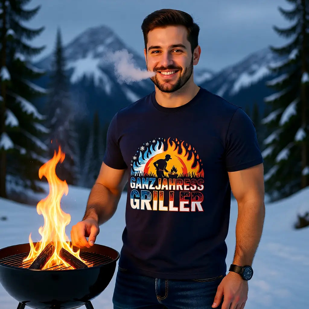 Ganzjahres-Griller – Premium T-Shirt – Meatware Produktfoto