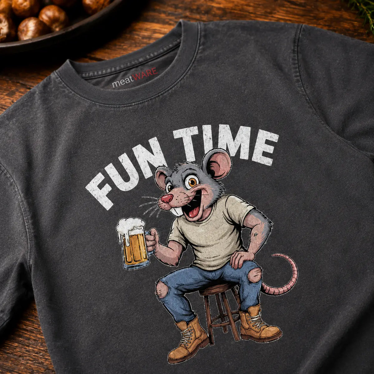 FUN TIME – Oversized Shirt – Meatware Nahaufnahme