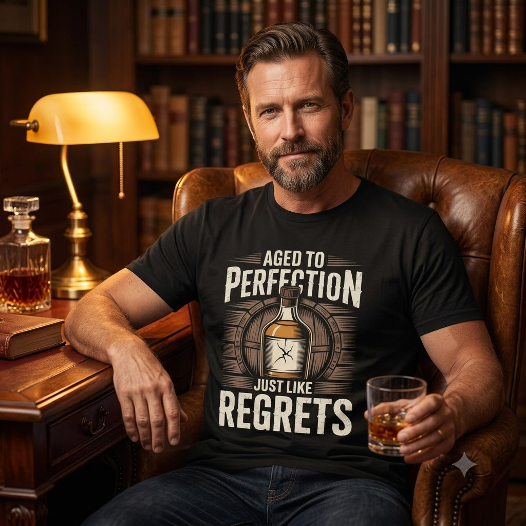 Aged to Perfection – Oversized Streetwear für Whiskey-Fans – Meatware Detailansicht