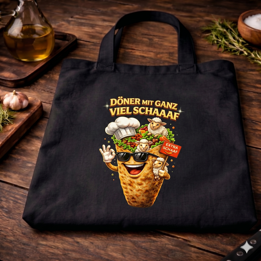 Döner mit ganz viel Schaaaf Jutebeutel | Nachhaltige Baumwolltasche | Meatware® – Meatware Produktfoto