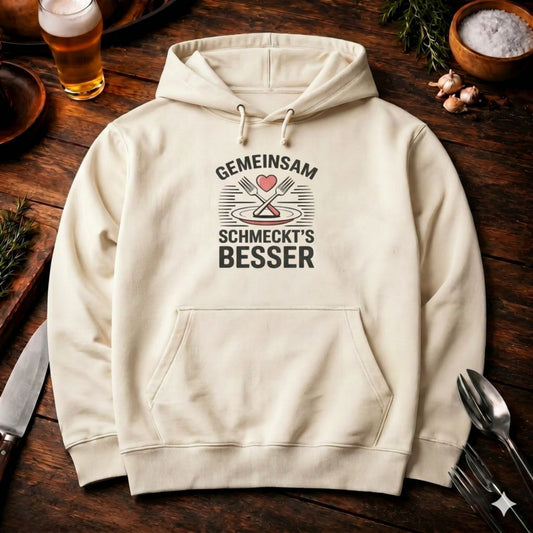 Gemeinsam schmeckt’s besser – Premium Hoodie (BBQ & Lifestyle) – Meatware Produktfoto