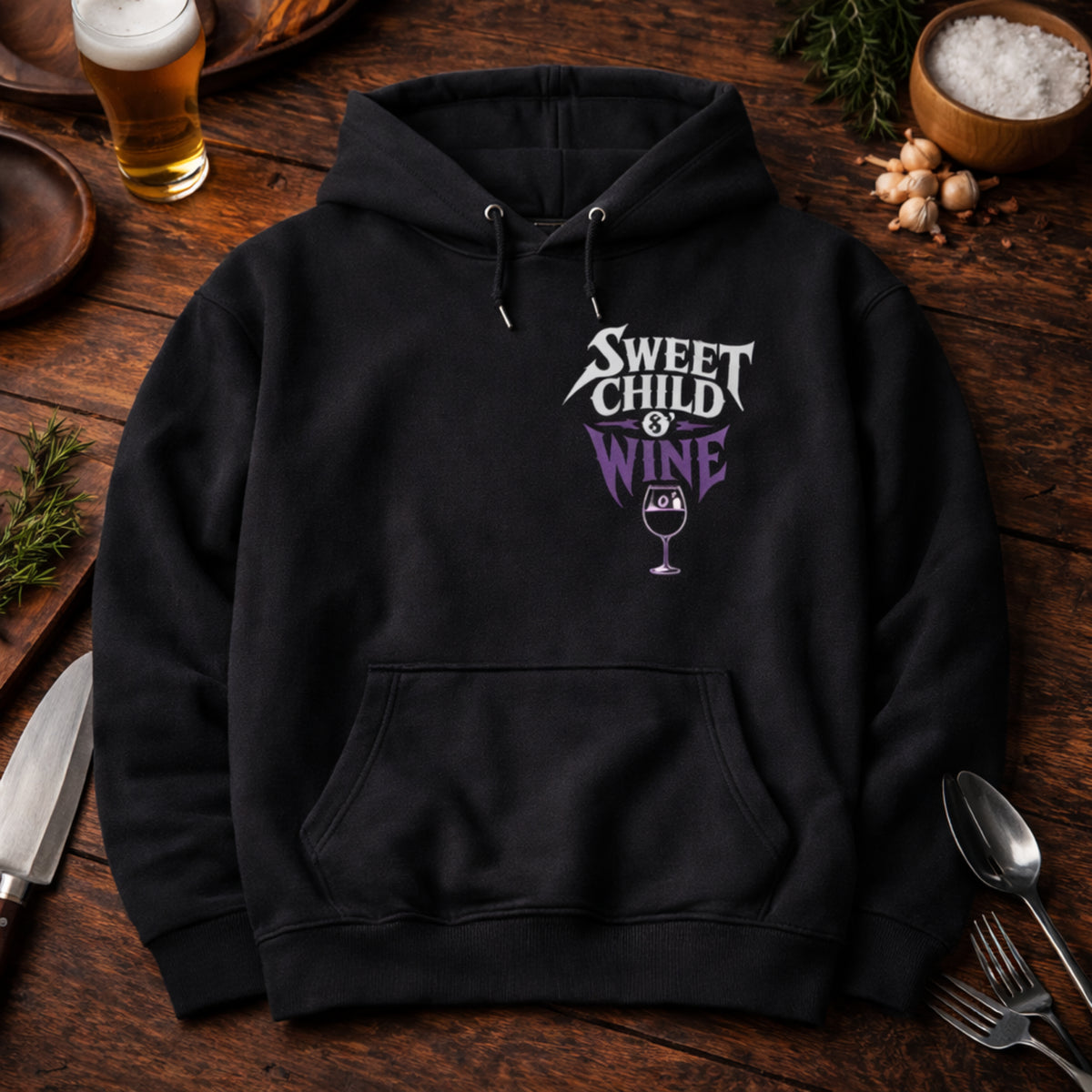 Sweet Child O' Wine -  Oversized Streetware Hoodie – Meatware Produktfoto