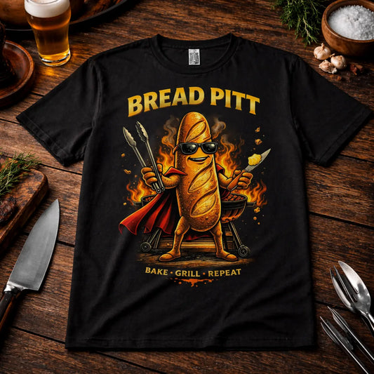 Bread Pitt Premium T-Shirt – Das knusprigste Wortspiel – Meatware Produktfoto